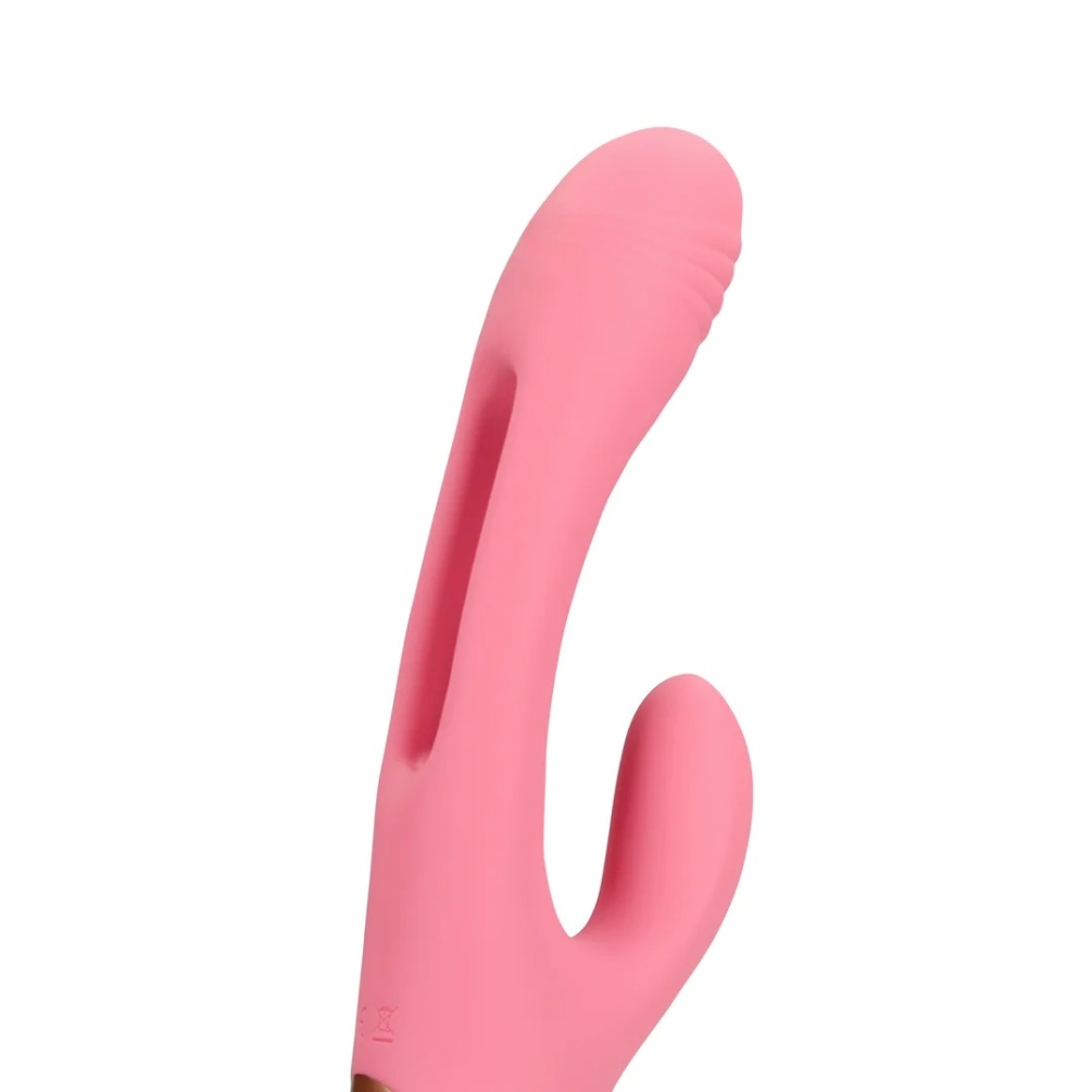 This Flapping G-Spot Rabbit Vibrator is designed for simulta... Loveline - Flapping Rabbit Vibrator - Pink photo-4