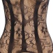 Ohyeah - Sexy Jacquard Bodystocking - Black photo-9