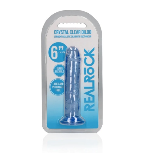 RealRock - 6" Straight Realistic Dildo - Blue photo