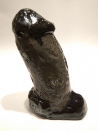 Big Black Erected Phallus Sculpture photo