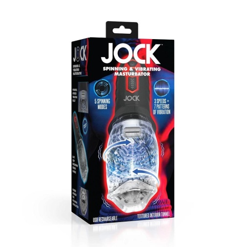 Jock - Spinning Vibro Masturbator - Black photo
