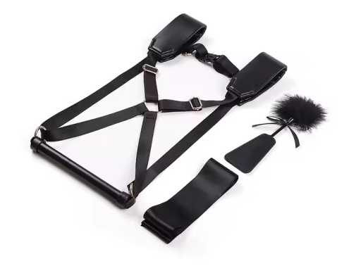Yeahwow - Doggy Style Saddle Restaint Set - Black photo