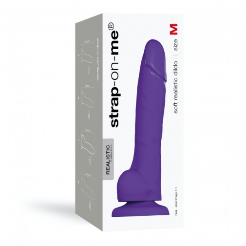 Strap-On-Me - 柔软仿真阳具 M - 紫色 照片