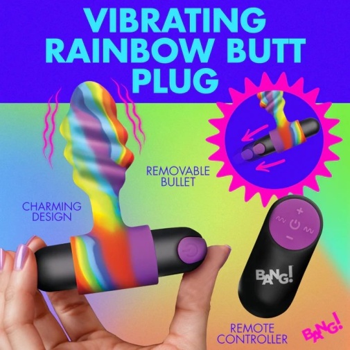 Bang! - Rainbow Vibro Butt Plug photo