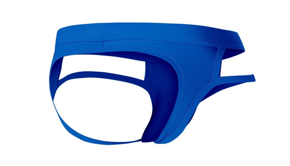 An unconventional garment, with two thin bands that come out... Cut4men - Web Jockstrap - Blue - M photo-5
