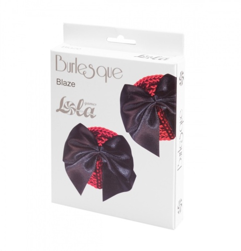 Lola Games - Pasties Burlesque Blaze - Black/Red photo