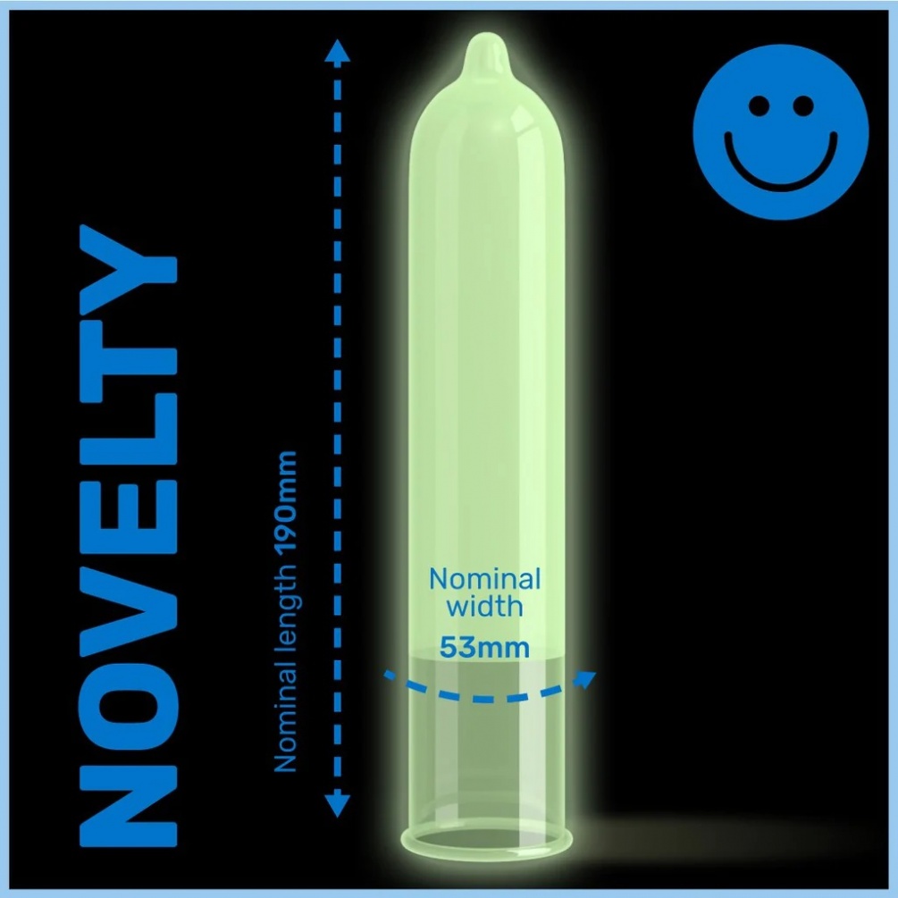 Experience fluorescent fun with the Pasante Glow condoms! Th... Pasante - Glow Condoms 12's Pack photo-2