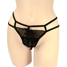 NPG - E085 Premium Sexy Thong w Bow - Black photo