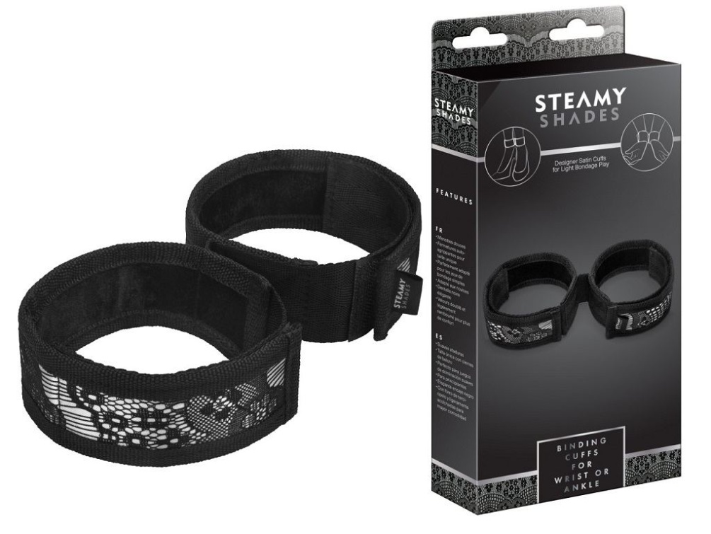 Soft cuffs, hook and loop tape straps fit all sizes, perfect... Steamy Shades - Binding Lace Cuffs photo-2