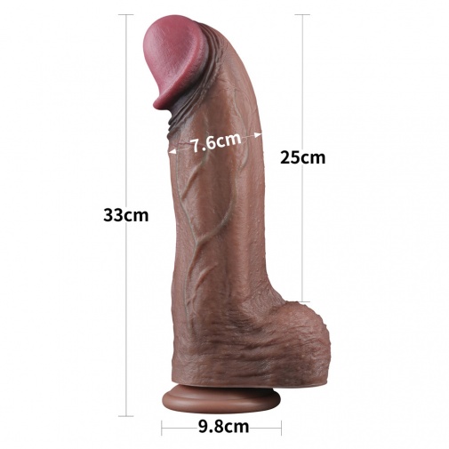 Lovetoy - 13'' XXL双层假阳具 - 啡色 照片