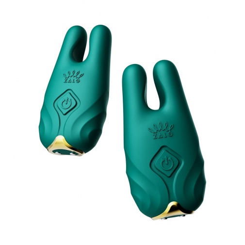 Zalo - Nave APP Vibro Nipple Clamps - Turquoise Green photo