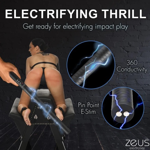 Zeus Electrosex - 電刺激短棍 - 黑色 照片