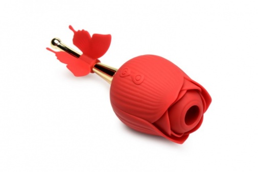 Bloomgasm - Flutter Rose Clitoral Sucker - Red photo