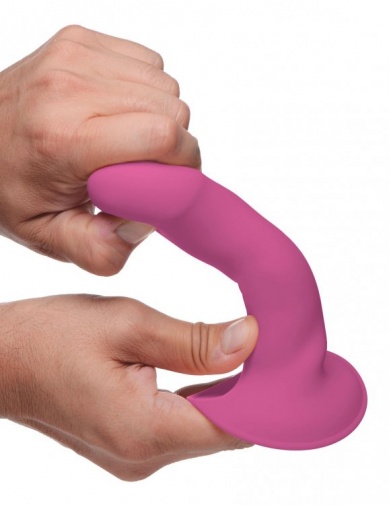 Squeeze-It - 10X Vibro Dildo - Pink photo