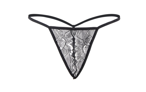 Ohyeah - Open Bra Set w Garter Panty - Black - M photo