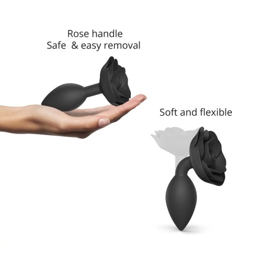 Love to Love - Open Roses Anal Plug L - Black photo