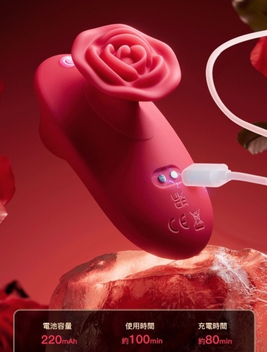 Erocome - Rose Pluse Flapping Vibrator - Red photo
