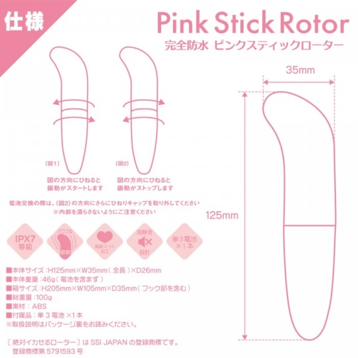 SSI - Stick 迷你 G点 震动棒 - 黑色 照片