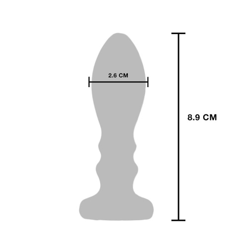 ToyJoy - Slider Vibro Butt Plug M - Silver photo