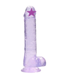 RealRock - 8" Realistic Dildo w Balls - Purple photo