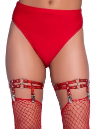 Leg Avenue - Heart Thigh Garters - Red photo
