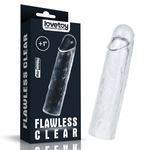 Lovetoy - Flawless Penis Sleeve Add 1'' - Clear photo
