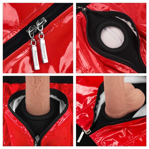 Lovetoy - Chic Strap-On Shorts - Red - M/L photo