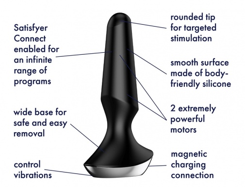 Satisfyer - Plug-ilicious 2 Vibrator - Black photo