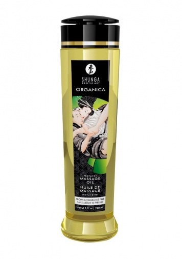 Shunga - 有機可食用按摩油 天然無味 - 240ml 照片