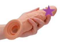 RealRock - Penis Sleeve 9" - Flesh photo