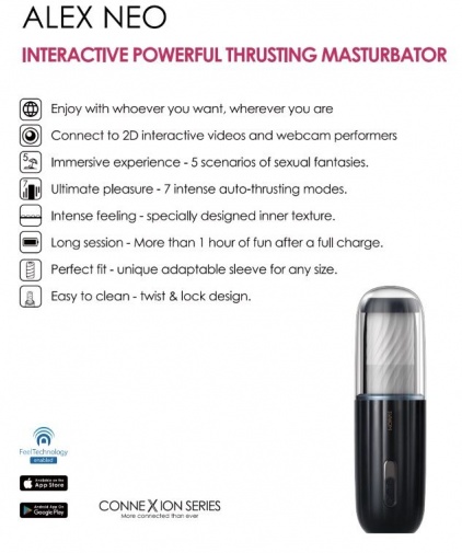 SVAKOM - Alex Neo Thrusting Masturbator - Dark Blue photo