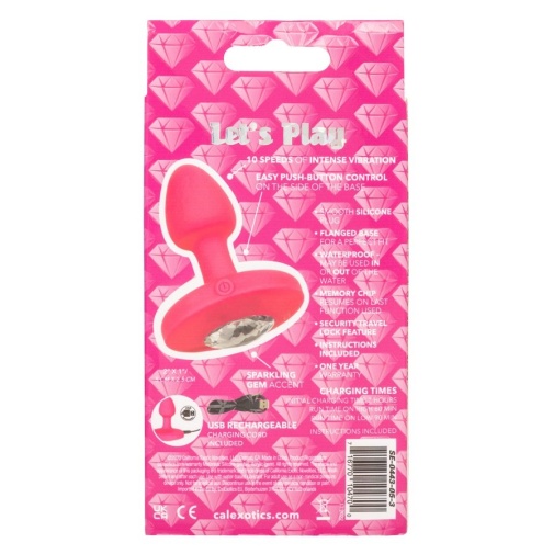 CEN - Cheeky Gems Small Vibro Plug - Pink photo