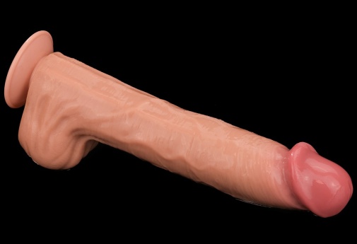 Lovetoy - 14" Sliding Skin Dildo - Flesh 照片