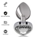 Intense - Metal Heart Gem Plug M - Clear photo-3