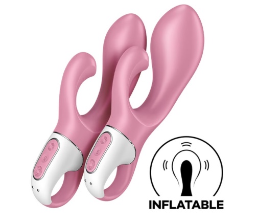 Satisfyer - Air Pump 兔子震動棒 - 粉紅色 照片