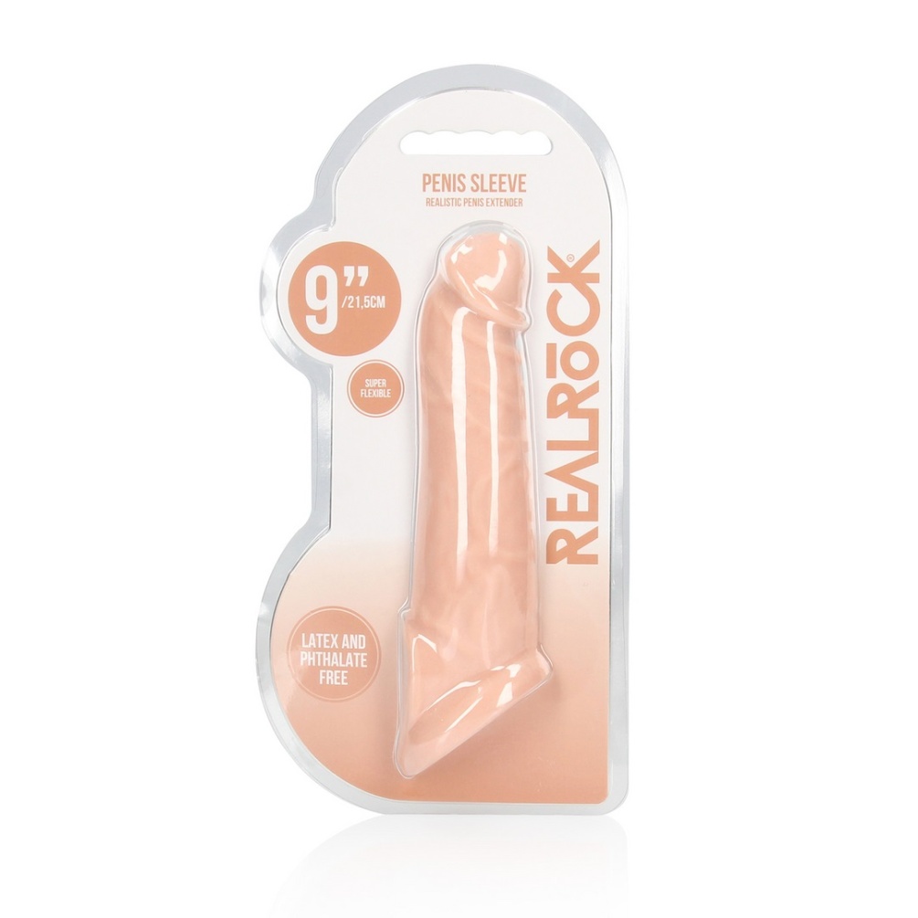 Be the bigger, better deal. The super-lifelike shapes, textu... RealRock - Penis Sleeve 9" - Flesh photo-10