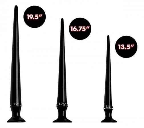 Hosed - Slim Tapered Anal Set - Black photo