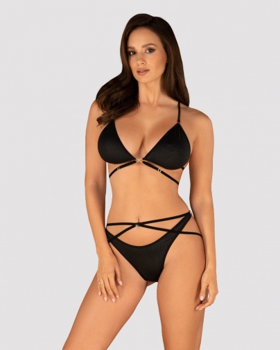 Obsessive - Cobra Nive Set - Black - S/M photo