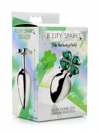 Booty Sparks - Lucky Clover Anal Plug M-size - Green photo