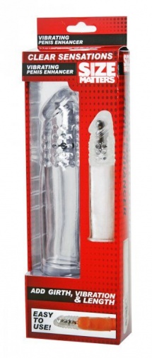 Size Matters - Penis Vibro Sleeve with Bullet - Clear photo