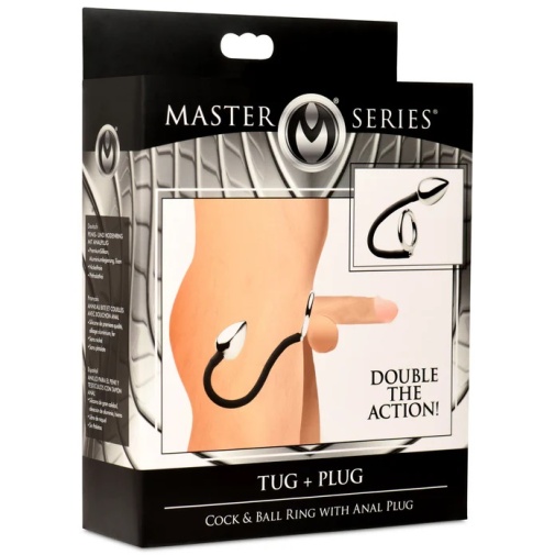 Master Series - Tug + Plug 陰莖陰囊環連後庭塞 照片