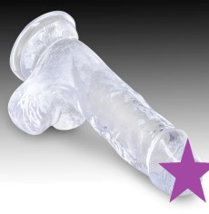 King Cock - 5" Cock w Balls - Clear photo