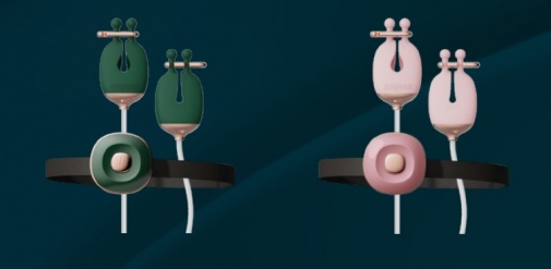 Qingnan - Vibro Nipple Clamps Set #2 - Green photo