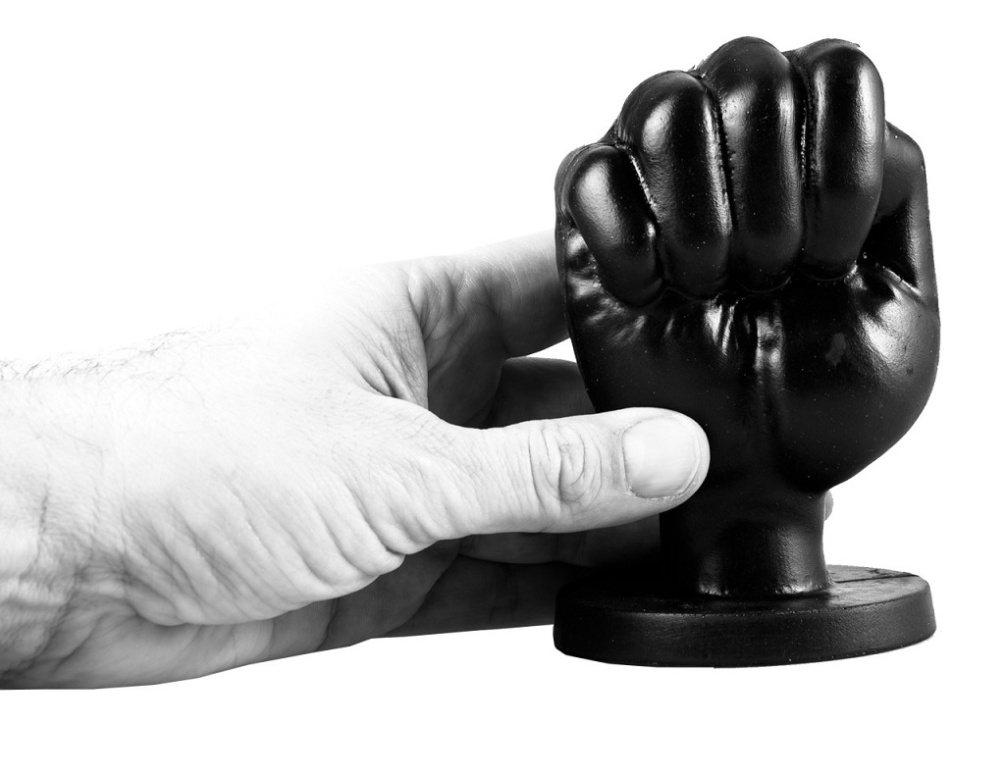 This new fist shape makes it possible to turn fisting into t... All Black - Fist Dildo S - Black photo-2