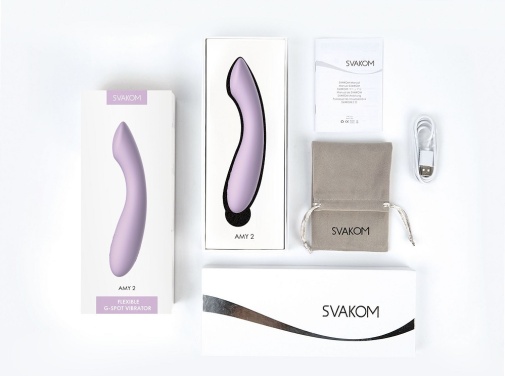 SVAKOM - Amy 2 G点按摩棒 - 浅紫色 照片