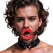 Master Series - Juicy Lips Open Mouth Gag - Red photo-2
