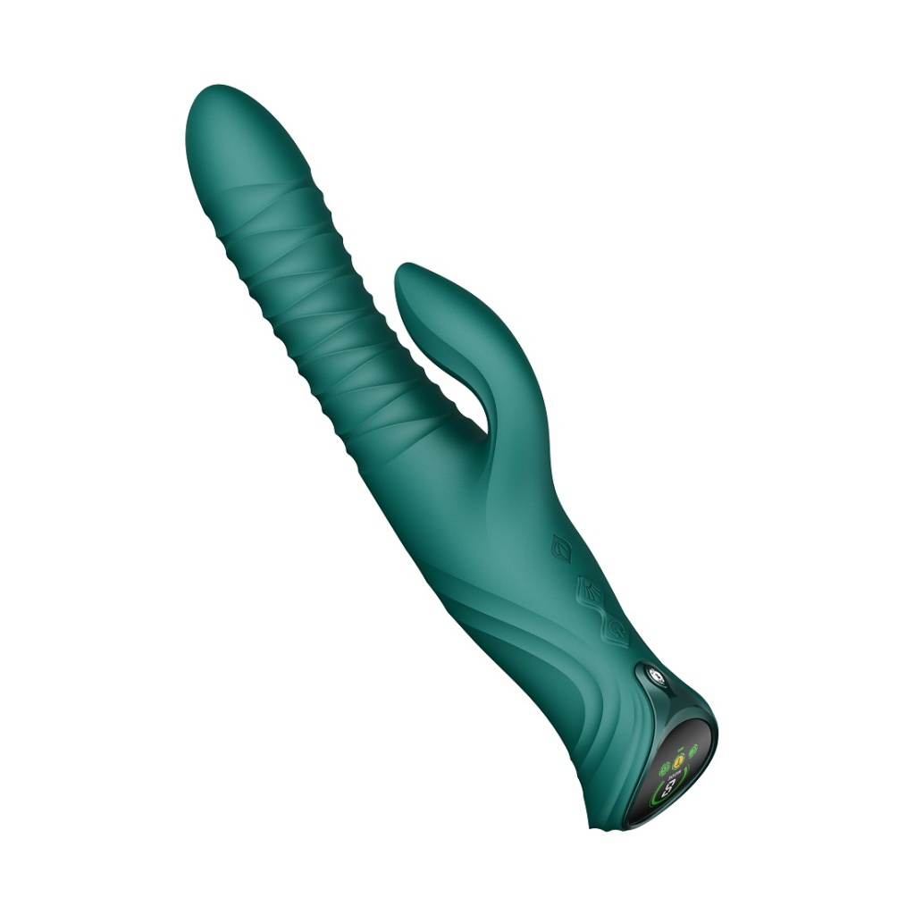 As the first dual-stimulating rabbit massager from the ZALO ... Zalo - Mose 2 Heating Rabbit Thruster - Turquoise Green photo-5