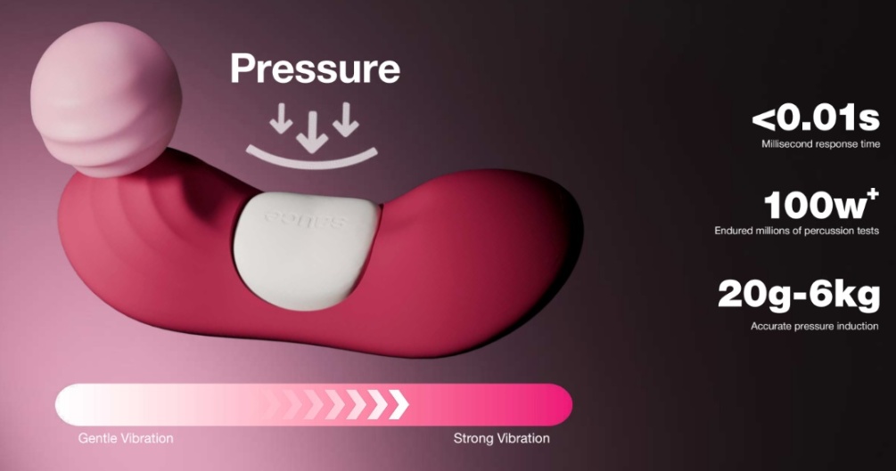 Embrace cutting-edge technology for an unprecedented wearabl... Sauce - Bow Bow Sensing Panty Vibrator - Pink photo-13