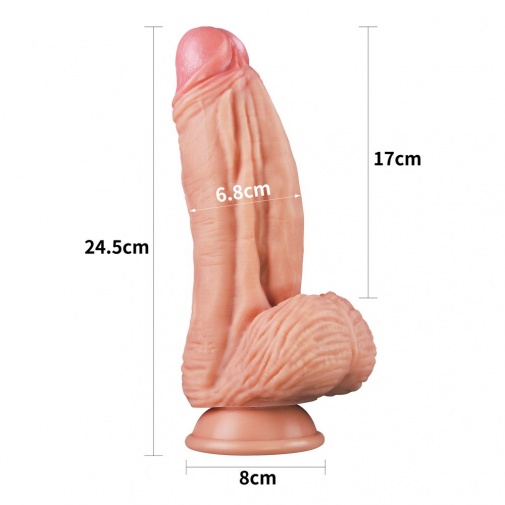Lovetoy - 10" Dual Layered King Sized Cock - Flesh photo