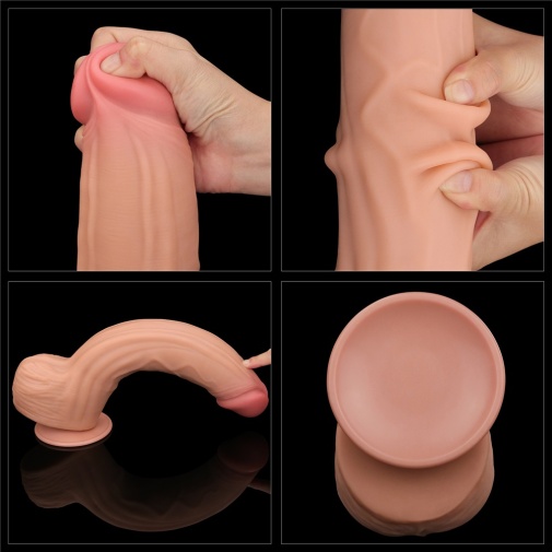 Lovetoy - 12" Sliding Skin Dildo - Flesh 照片